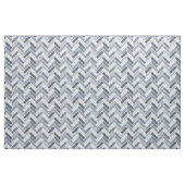 Blauw grijs herringbone Geometric Pattern Stof (Fat Quarter)