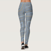 Blauw Grijs Khaki 4Meg Leggings (Achterkant)