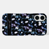 Blauw Grijs & Lavendel Sparkle Lights w / Naam Case-Mate iPhone Case (Achterkant (horizontaal))