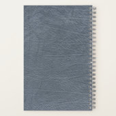 Blauw grijs leder notitieboek (Achterkant)