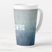 Blauw Grijs Luchttextuur Latte Mok (Rechterhoek)