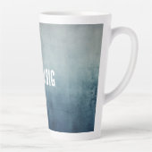 Blauw Grijs Luchttextuur Latte Mok (Rechts)