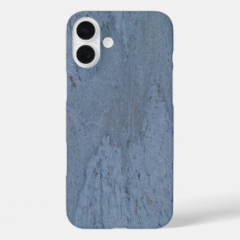 Blauw Grijs Marmer Gedraaid -aanpasbaar voor alle  iPhone 16 Plus Hoesje
