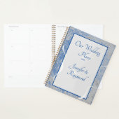 Blauw & Grijs Marmer Gepersonaliseerd Planner (Display)