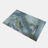 Blauw Grijs Marmer met Gouden Ader Deurmat (Schuin)