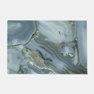 Blauw Grijs Marmer met Gouden Ader Deurmat