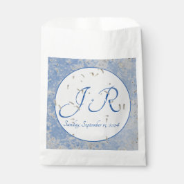 Blauw & Grijs Marmered Bruiloft Favor Tassen Bedankzakje