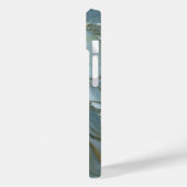 Blauw Grijs Marmeren Patroon iPhone / Android Case-Mate iPhone Case (Achterkant / Links)