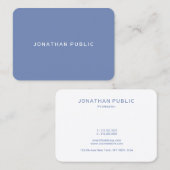 Blauw grijs Matig Minimalistisch Trendy Eenvoudige Visitekaartje (Voorkant / Achterkant)