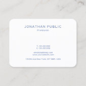 Blauw grijs Matig Minimalistisch Trendy Eenvoudige Visitekaartje (Achterkant)