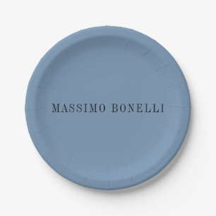Blauw Grijs Minimalistisch Eenvoudig Leesbaar Mode Papieren Bordje