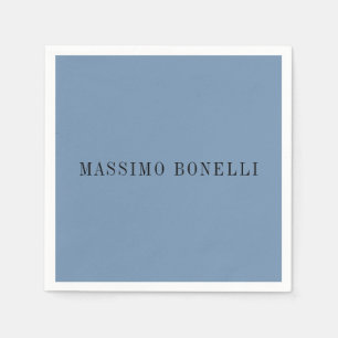 Blauw Grijs Minimalistisch Eenvoudig Leesbaar Mode Servet