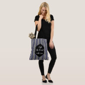 Blauw Grijs Mode Tas Licht de Wereld met Liefde (Op model)