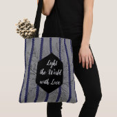Blauw Grijs Mode Tas Licht de Wereld met Liefde (Dichtbij)