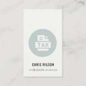 BLAUW GRIJS MODERN BELASTINGSAANGIFTE AGENT PREPAR VISITEKAARTJE (Voorkant)