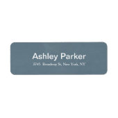 Blauw Grijs Modern Elegant Stijlvol Trendy Etiket (Voorkant)