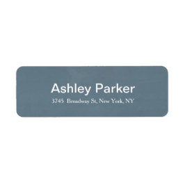Blauw Grijs Modern Elegant Stijlvol Trendy Etiket