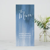 Blauw grijs modern gegradeerd rackpakket voor het  menu (Staand voorkant)