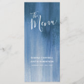 Blauw grijs modern gegradeerd rackpakket voor het  menu (Voorkant)