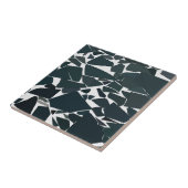 Blauw grijs modern geometrisch patroon tegeltje (Zijkant)