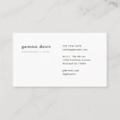 Blauw grijs modern minimalistisch eenvoudig monogr visitekaartje (Voorkant)