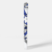 Blauw grijs monogram meisjes volleybal Case-Mate iPhone case (Achterkant / Rechts)