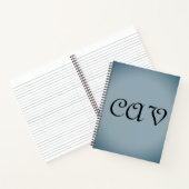 Blauw Grijs   Notitieboek (Binnen)