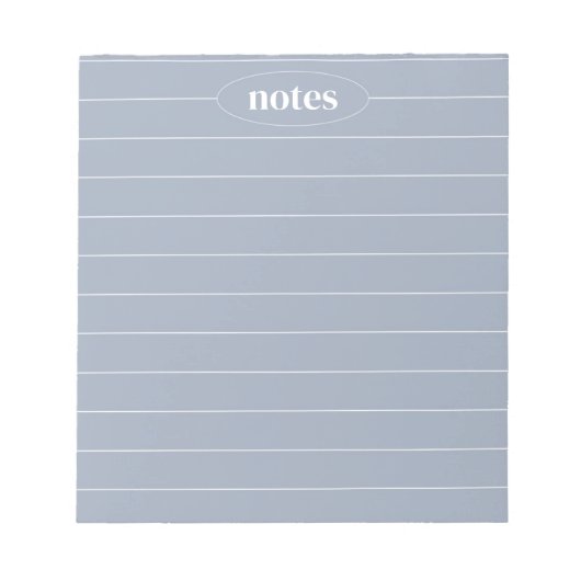 Blauw Grijs Notities Slank & Modern briefpapier Notitieblok (Voorkant)