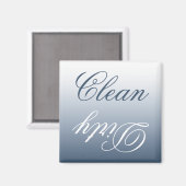 Blauw-grijs Ombre Vaatwasser schoon/vuile magneet (Voorkant / Achterkant)