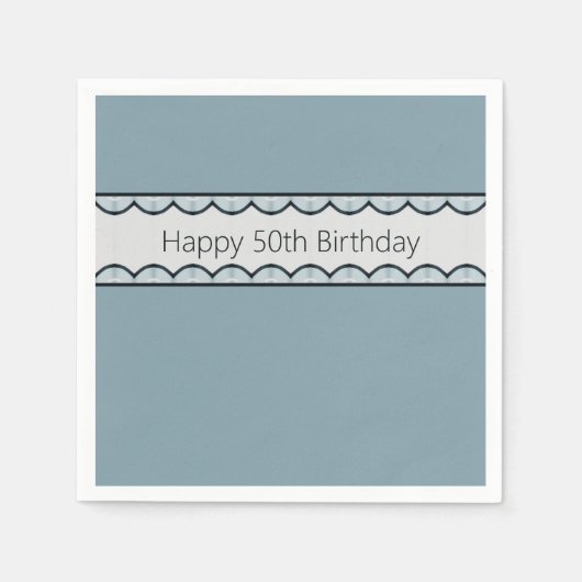 Blauw Grijs Partij Servet (Voorkant)