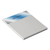 Blauw Grijs Pixel Persoonlijk Notitieblok 5.5 x 6 (Schuin)