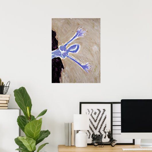 blauw | grijs poster (Thuiskantoor)