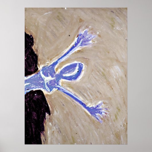 blauw | grijs poster (Voorkant)