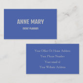 Blauw Grijs Professioneel Modern Kleurrijk Elegant Visitekaartje (Voorkant / Achterkant)