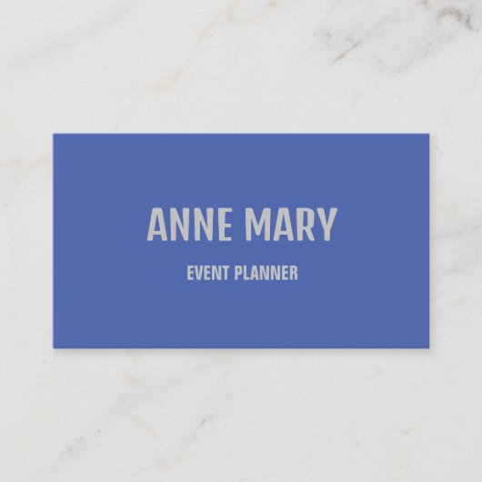 Blauw Grijs Professioneel Modern Kleurrijk Elegant Visitekaartje (Voorkant)