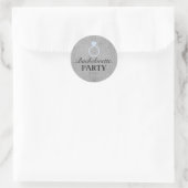 Blauw & Grijs Ring Design Bachelorette Sticker (Tas)