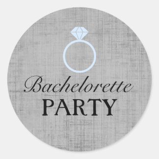 Blauw & Grijs Ring Design Bachelorette Sticker