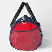 Blauw Grijs Rood Gepersonaliseerde Naam overal Plunjezak (Rechts)