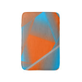 Blauw Grijs Sinaasappel Ombre Geometrische Abstrac Badmat (Voorkant Verticaal)