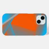 Blauw Grijs Sinaasappel Ombre Geometrische Abstrac Case-Mate iPhone Case (Achterkant (horizontaal))