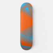 Blauw Grijs Sinaasappel Ombre Geometrische Abstrac Persoonlijk Skateboard (Voorkant)