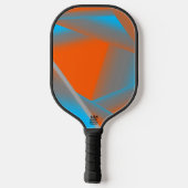 Blauw Grijs Sinaasappel Ombre Geometrische Abstrac Pickleball Paddle (Achterkant)