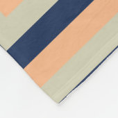 Blauw Grijs Sinaasappel Vierkantjes Geometrisch Pa Fleece Deken (Hoek)