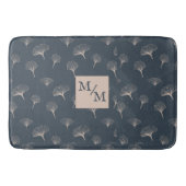 Blauw Grijs smeedijzer Gingko Badmat (Voorkant)