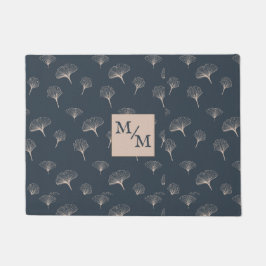 Blauw Grijs smeedijzer Gingko Deurmat