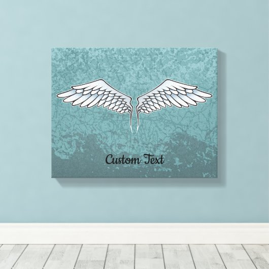 Blauw-grijs snijdoek canvas afdruk (Insitu (Houten vloer))