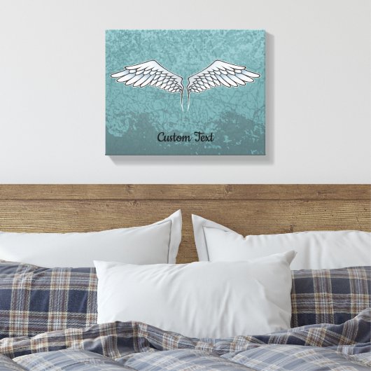 Blauw-grijs snijdoek canvas afdruk (Insitu (Slaapkamer))