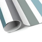 Blauw Grijs Strepen Cadeaupapier (Rol Hoek)