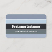 Blauw grijs strepen harmonisch kleurenpalet QR-Cod Visitekaartje (Voorkant)