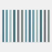 Blauw Grijs Strepen Inpakpapier Vel (Voorkant)